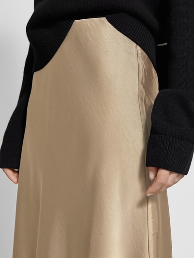 Neo Noir Midirok met plooien, model 'Bovary' Beige - 3