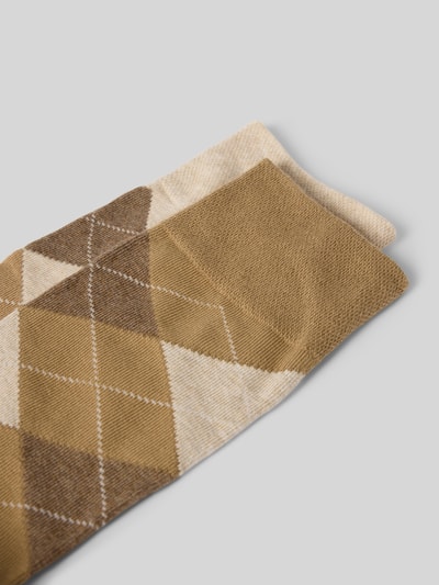 camano Sokken met elastische ribboordjes in een set van 2 paar Beige - 2