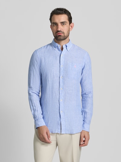 Polo Ralph Lauren Regular fit vrijetijdsoverhemd van puur linnen Marineblauw - 4