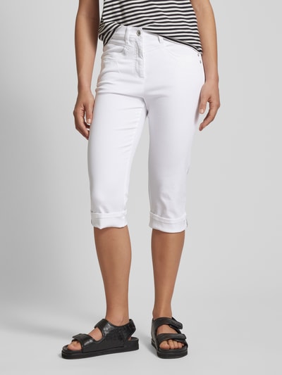 Raphaela By Brax Jeansy capri o kroju slim fit z wpuszczanymi kieszeniami model ‘Laura’ Biały 4