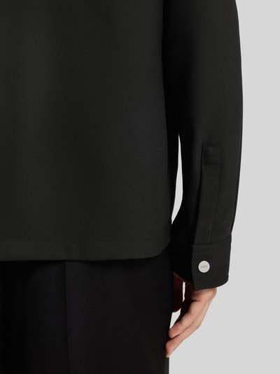 HUGO Regular Fit Hemdjacke mit Reißverschluss Modell 'ENASOZ' Black 6