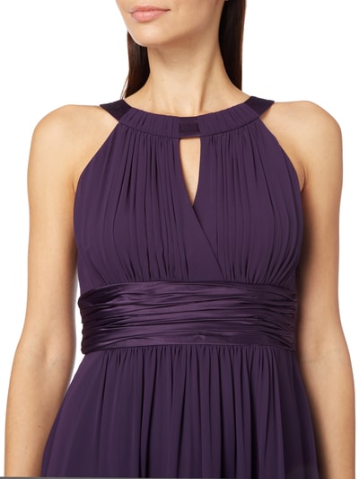 Jake*s Cocktail Cocktailkleid mit Collierkragen und Taillenpasse Purple Melange 3