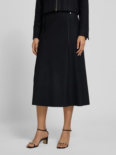 Marc Cain Midirock aus Wolle mit Teilungsnähten Black 4