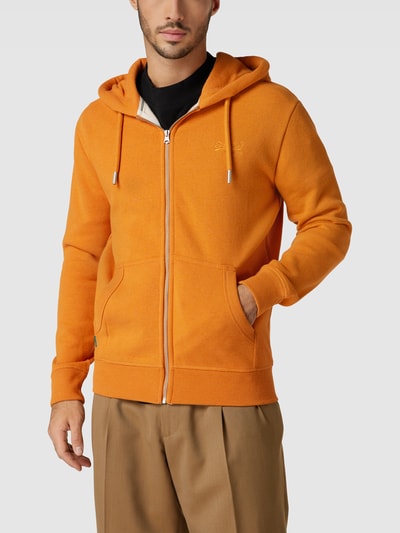 Superdry Sweatjacke mit Label-Stitching Senf 4