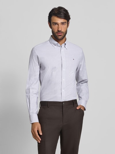 Tommy Hilfiger Regular fit zakelijk overhemd van puur katoen Donkergroen - 4