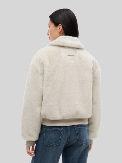Tommy Jeans Teddyjacke mit Reißverschluss Ecru 5