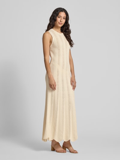 Rich & Royal Strickkleid mit Rundhalsausschnitt Offwhite 1