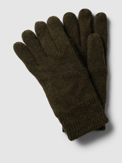 Barbour Handschuhe mit verstellbarem Riegel Modell 'Carlton' Dunkelgruen 1