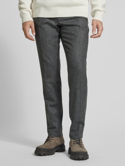 Profuomo Chino met bandplooien Antraciet - 4