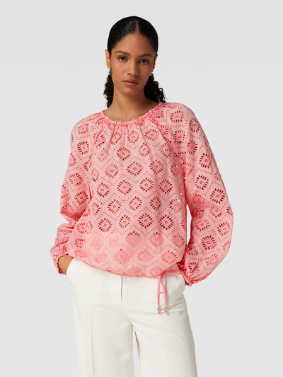 Oui Bluse mit Lochstickerei Rose 4