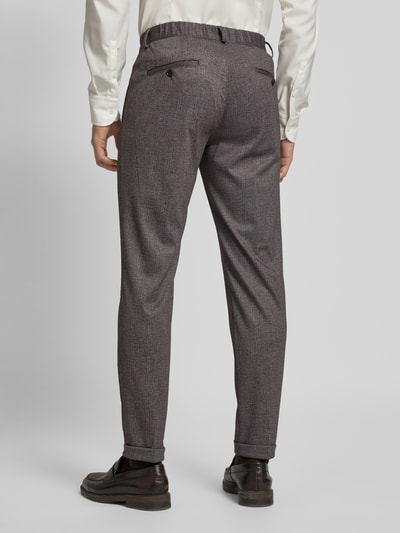 CG - Club of Gents Slim fit stoffen broek met vaste omslag aan de pijpen, model 'Clow' Middenbruin - 5