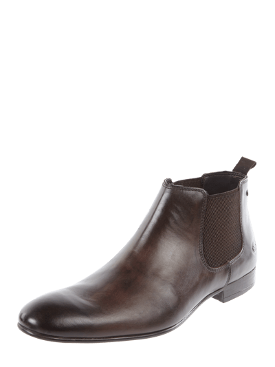 Base London Chelsea Boots aus Leder Dunkelbraun 1