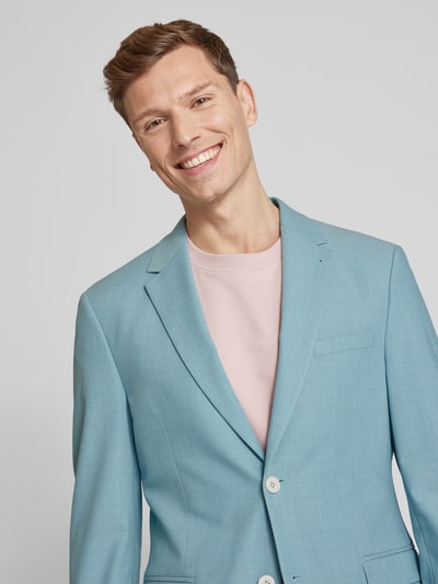 MCNEAL Slim fit 2-knoops colbert in gemêleerde look Turquoise - 3