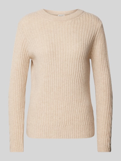 MAERZ Muenchen Gebreide pullover met ribboorden Beige gemêleerd - 2