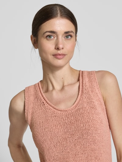 Marc O'Polo Regular fit gebreide tanktop van katoenmix Oudroze - 3