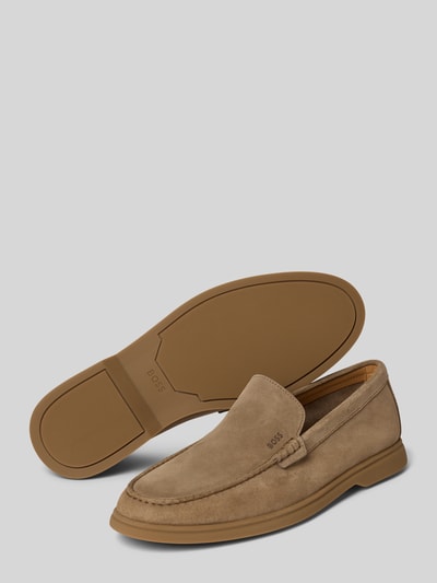 BOSS Loafer aus Veloursleder Beige 4