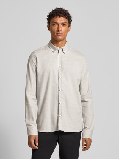 Les Deux Regular fit vrijetijdsoverhemd met button-downkraag Middengrijs - 4