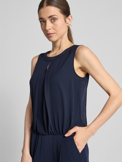 Vera Mont Jumpsuit mit Rundhalsausschnitt Dunkelblau 3