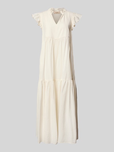 MOS MOSH Midi-jurk in laagjeslook, model 'Waldy' Ecru - 2