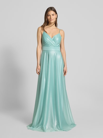 TROYDEN COLLECTION Avondjurk in wikkellook Mintgroen gemêleerd - 4