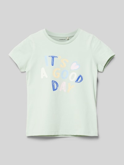 Name It T-shirt met statementprint Mintgroen - 1