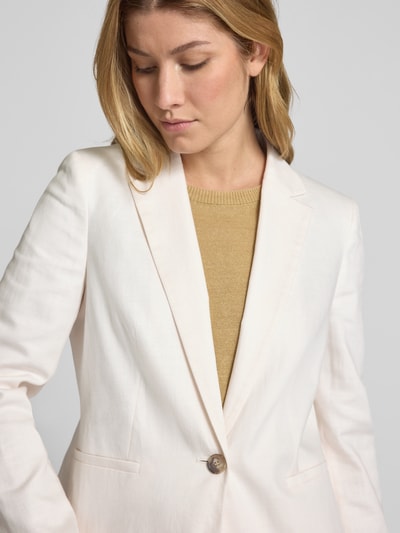 Jake*s Collection Slim Fit Blazer aus Baumwoll-Leinen-Mix mit Viskose-Anteil Beige 3