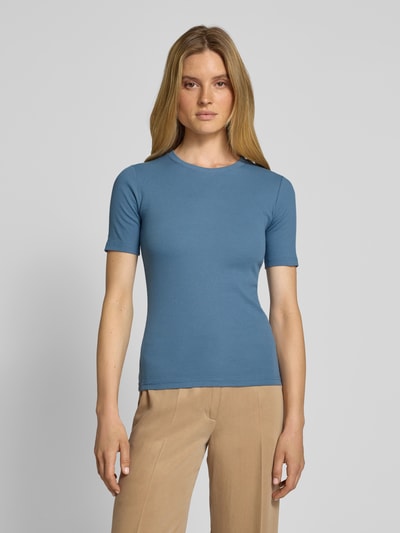 Samsøe Samsøe T-shirt met ronde hals Bleu - 4