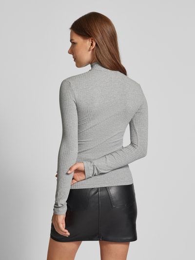 EDITED Shirt met lange mouwen en turtleneck, model 'MANON' Lichtgrijs gemêleerd - 5