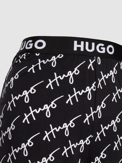 HUGO Pyjama-Shorts mit Logo-Muster Modell 'UNITE' Black 2