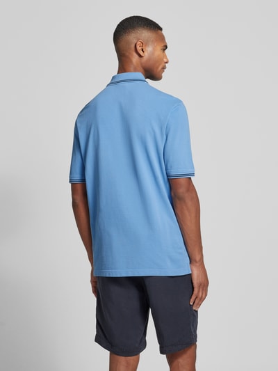 bugatti Regular Fit Poloshirt mit Label-Detail Blau 5