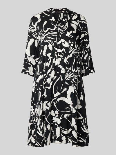 More & More Knielanges Kleid mit Allover-Print Black 2