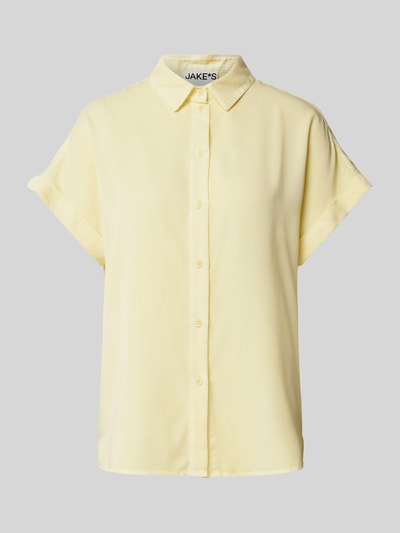 Jake*s Casual Blouse met kapmouwen Pastelgeel - 2