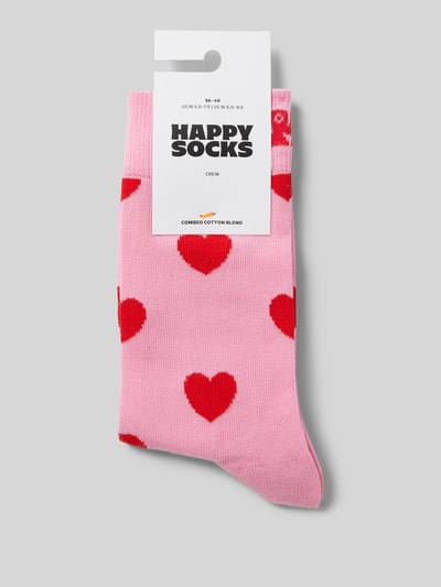 Happy Socks Soccken mit Stretch-Anteil Modell 'Heart' Pink 3