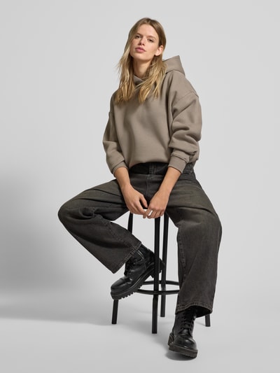 LeGer by Lena Gercke Hoodie mit Label-Stitching Modell 'Abby' Taupe 1