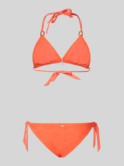 Produktfoto, Bikini mit Allover-Crochet-Optik Modell 'Sunmesh' von Banana Moon aus Elastischer-Material-Mix in kräftigem Orange, Damen