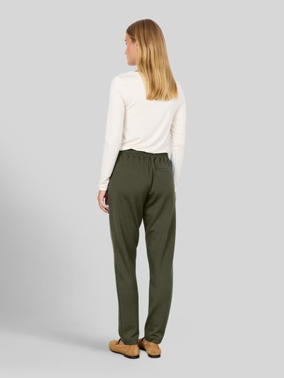 Soyaconcept Spodnie dresowe o kroju regular fit z mieszanka modalu model 'SC-BANU 157' Ciemnozielony 4