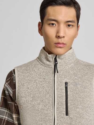 camel active Strickweste in Melange-Optik mit Stehkragen Offwhite Melange 3