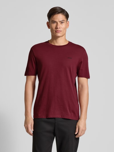 HUGO Regular Fit T-Shirt aus reiner Baumwolle Modell 'DERO' Bordeaux 4