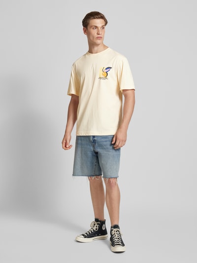 Jack & Jones T-shirt met motiefprint, model 'TAMPA' Zand - 1