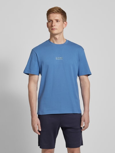 HUGO T-Shirt mit Label-Print Modell 'Diqitee' Aqua 4