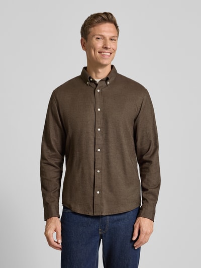 MCNEAL Vrijetijdsoverhemd met knoopsluiting Chocoladebruin - 4