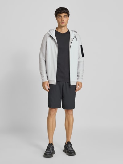 BOSS Green Regular Fit Sweatjacke aus Viskose-Mix Modell 'URBAN COMMUTER' Hellgrau 1