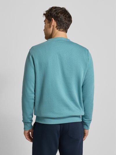 Lerros Sweatshirt mit Rundhalsausschnitt und Label-Patch Tuerkis 5