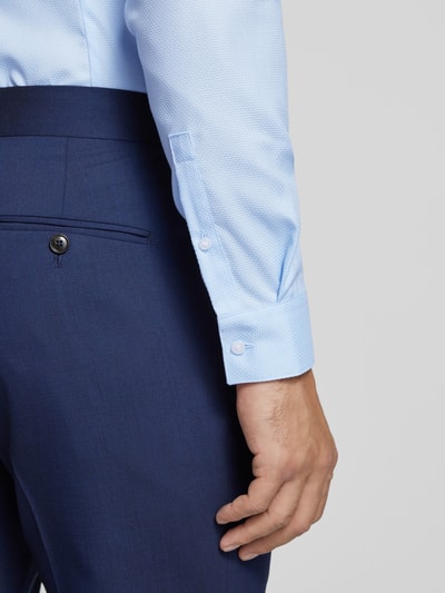 CK Calvin Klein Slim Fit Business-Hemd mit Knopfleiste Modell 'Bari' Bleu 3