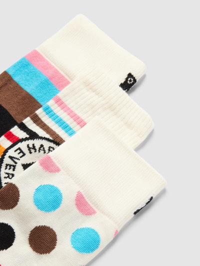 Happy Socks Socken mit Allover-Muster Modell 'Pride' im 3er-Pack Offwhite 2