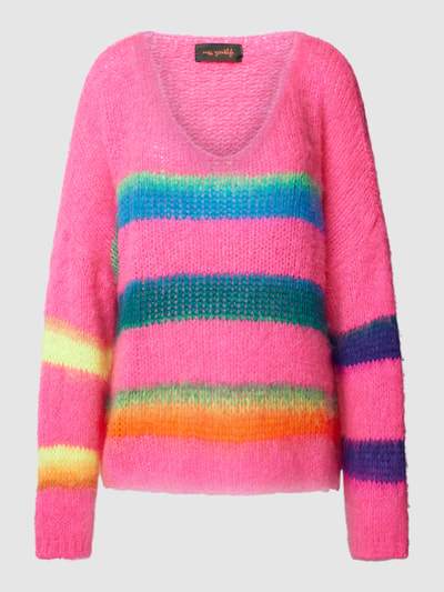 miss goodlife Strickpullover mit Kontraststreifen Rosa 2