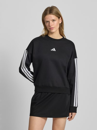 adidas Sportswear Sweatshirt mit Label-Stitching und Rundhalsausschnitt Black 4