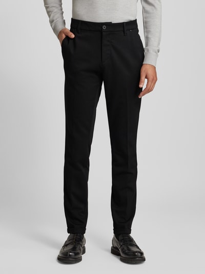 Tom Tailor Denim Slim Fit Chino aus Jersey mit fixierten, gekrempelten Beinabschlüssen Black 4