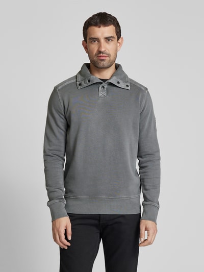 Wellensteyn Sweatshirt met labelpatch Antraciet - 4