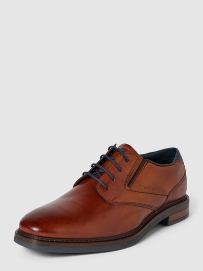 BUGATTI MAN Derby schoenen met labelopschrift, model 'Maik Exko' Cognac - 1